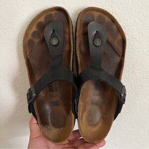 Birkenstock Gizeh Women's Size: 38/ 7-7.5 Black Thong Sandals Shoes